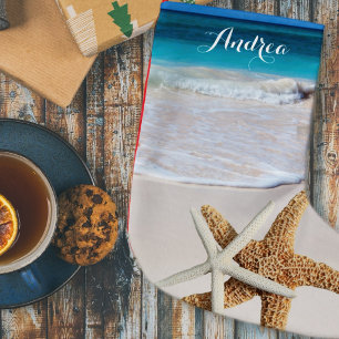 Tropical Christmas Beach Starfish Stocking