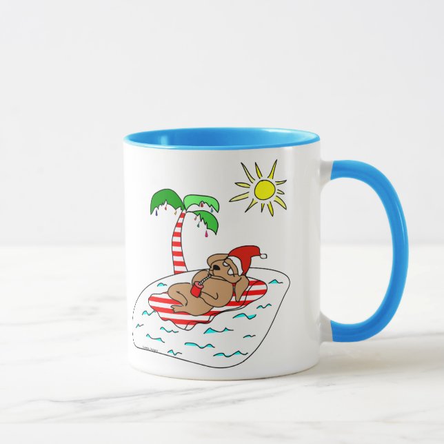 Tropical Christmas Dog Mug (Right)