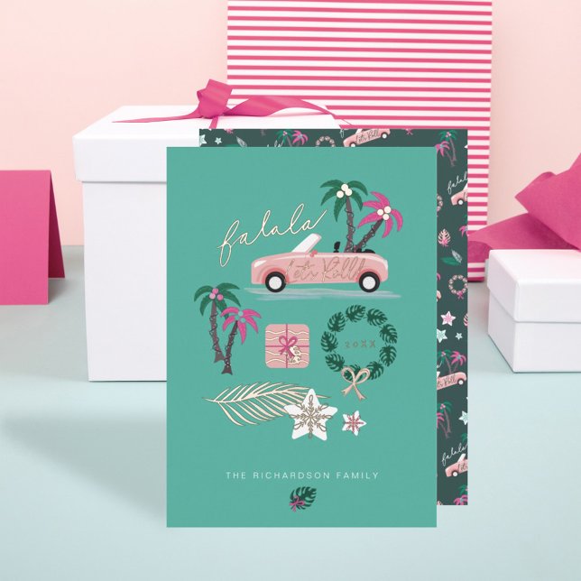 Tropical Christmas Fala Lets Roll Pink Convertible (Creator Uploaded)
