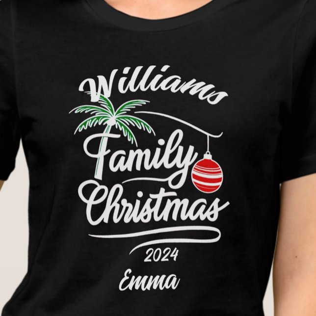 Tropical Christmas family typology Tri-Blend Shirt (Creator Uploaded)
