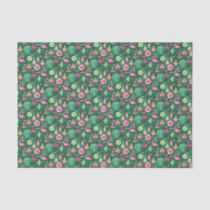 Tropical Christmas Flamingo Decorations Decoupage Tissue Paper