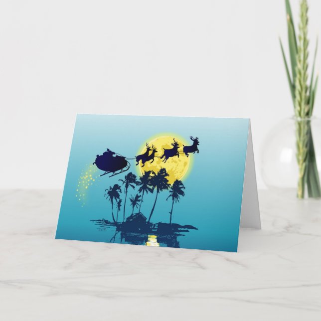 Tropical Christmas Greeting Card (Front)