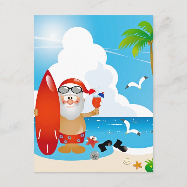 tropical christmas holiday postcard (Front)