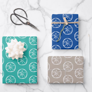 Tropical Christmas in July sanddollar beach shell Wrapping Paper Sheet