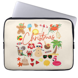 Tropical Christmas Laptop Sleeve