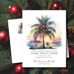 Tropical Christmas Moving Announcement<br><div class="desc">This festive tropical Christmas moving announcement card features a Palm tree adorned with Christmas ball ornaments. The card is perfect for sending to friends and family during the holiday season to let them know about your new address while also incorporating your love of the tropics. The front of the card...</div>