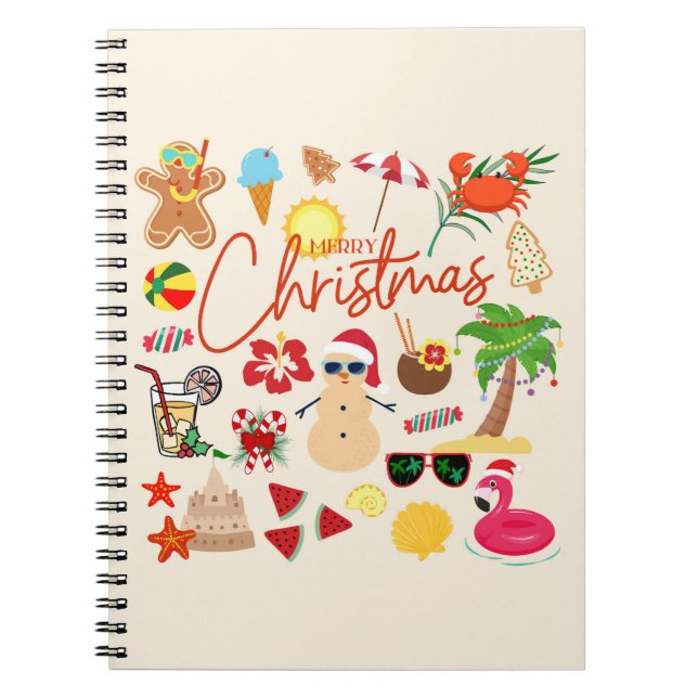  Tropical Christmas Notebook (Front)