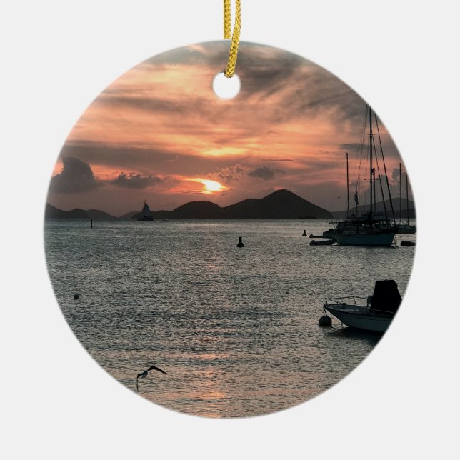Tropical Christmas Ornament (Front)