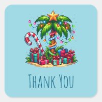 Tropical Christmas Palm Tree Thank You