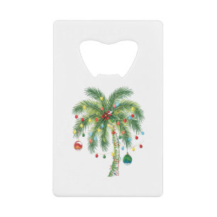Tropical Christmas Palm Tree with Lights and Ornam