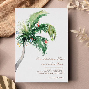 Tropical Christmas Palm Tropical Moving Rose Gold