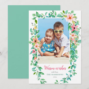 Tropical Christmas Photo Card