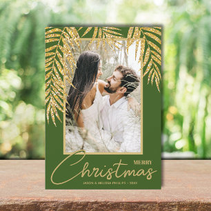 Tropical Christmas Photo Holiday Card