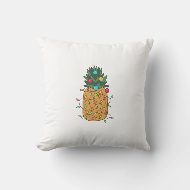 Tropical Christmas Pineapple Cushion (Front)