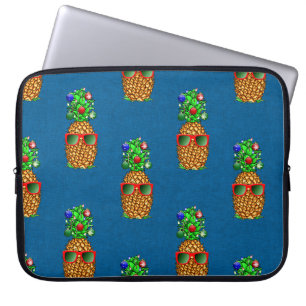 Tropical Christmas Pineapple Warm Xmas Laptop Sleeve