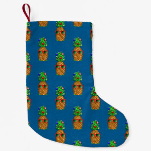 Tropical Christmas Pineapple Warm Xmas Small Christmas Stocking