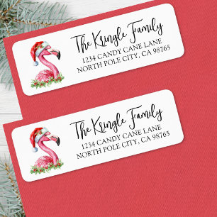 Tropical Christmas Return Address Label