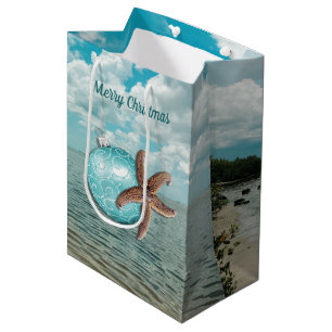 Tropical Christmas Starfish Gift Bag