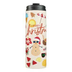 Tropical Christmas Thermal Tumbler