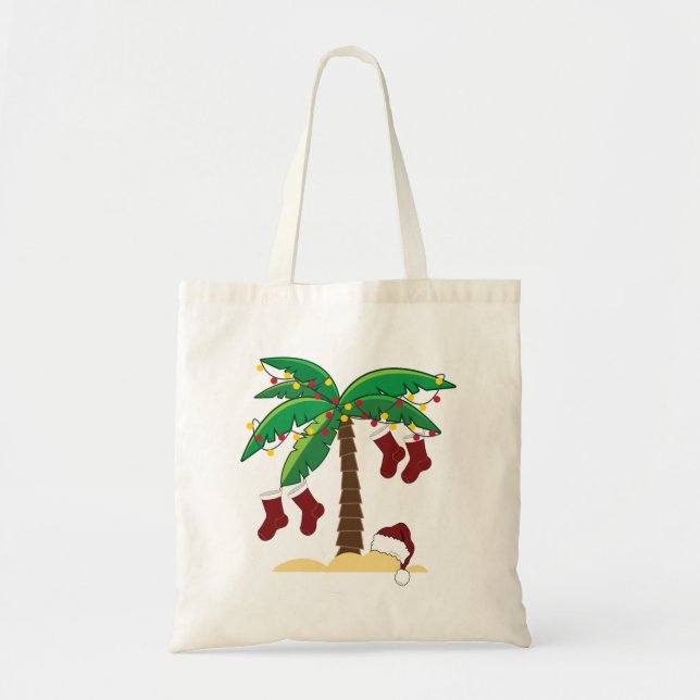 Tropical Christmas Tote Bag (Front)