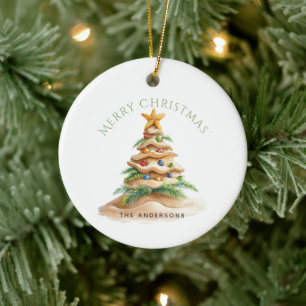 Tropical Christmas Tree Ceramic Tree Decoration