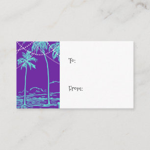 Tropical Christmas Tree Lights Holiday Enclosure Card
