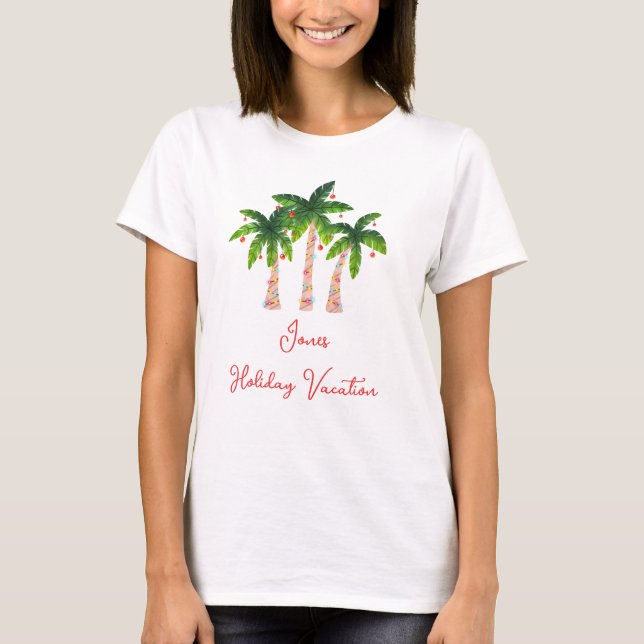 Tropical Christmas Vacation T-Shirt (Front)