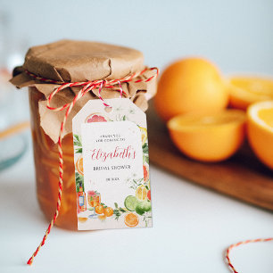 Tropical Citrus Bridal Shower Favour Tag