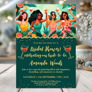Tropical Citrus Bridal Shower Invitation