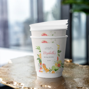 Tropical Citrus Bridal Shower  Paper Cups