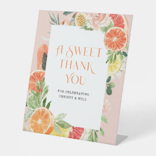 Tropical Citrus Bridal Shower Sweet Favour Sign