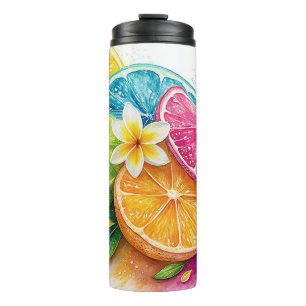 Tropical Citrus Splash Seamless Tumbler