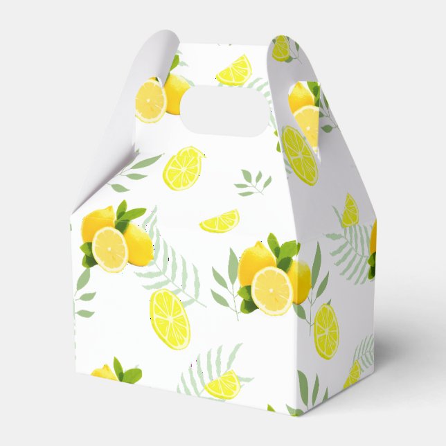 Tropical Citrus summer fresh Orange lemon Slice  Favour Box (Front Side)