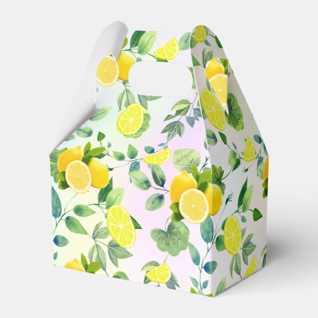 Tropical Citrus summer fresh Orange lemon Slice  Favour Box (Front Side)