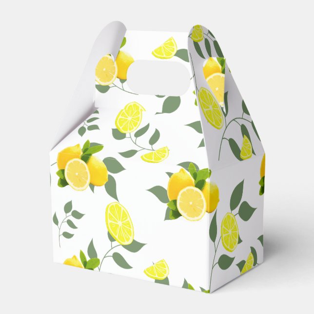 Tropical Citrus summer fresh Orange lemon Slice  Favour Box (Front Side)