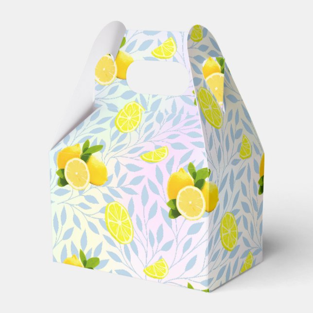 Tropical Citrus summer fresh Orange lemon Slice  Favour Box (Front Side)