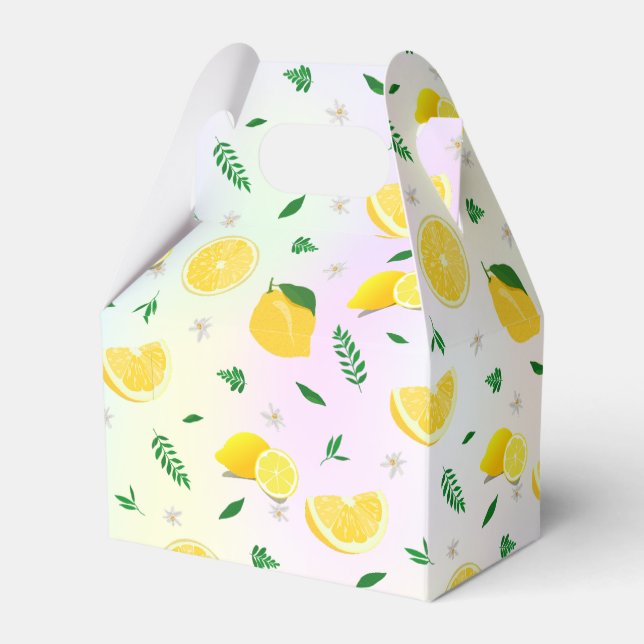 Tropical Citrus summer fresh Orange lemon Slice  Favour Box (Front Side)