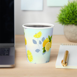 Tropical Citrus summer fresh Orange lemon Slice  Paper Cups