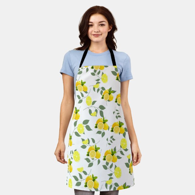 TROPICAL Citrus SUMMER FRUIT Orange lemon Slice  Apron (Worn)