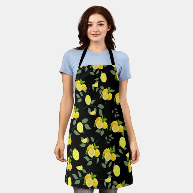 TROPICAL Citrus SUMMER FRUIT Orange lemon Slice  Apron (Worn)