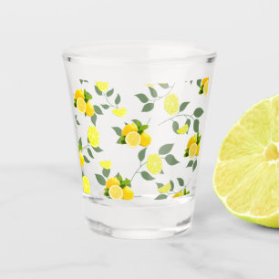 TROPICAL Citrus SUMMER FRUIT Orange lemon Slice Shot Glass