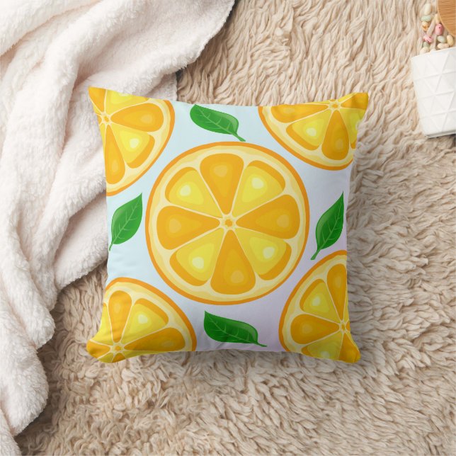 TROPICAL Citrus SUMMER FRUIT Orange lemons Slice Cushion (Blanket)