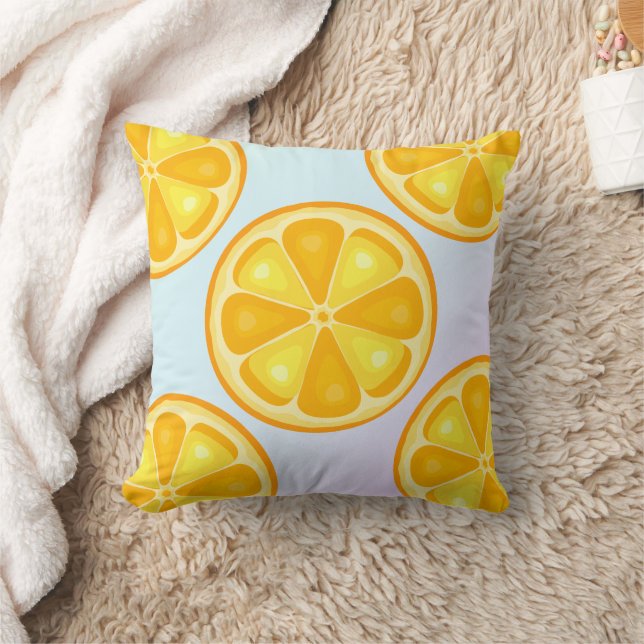 TROPICAL Citrus SUMMER FRUIT Orange lemons Slice Cushion (Blanket)
