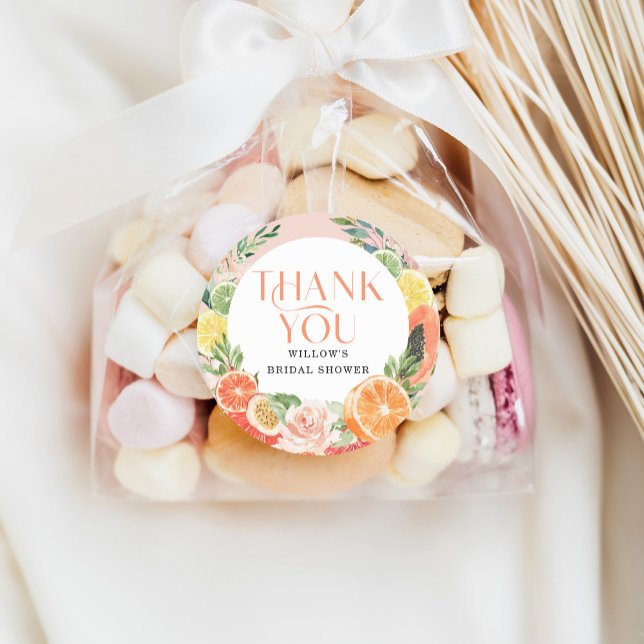 Tropical Citrus Thank You Favour Sticker (Creator Uploaded)