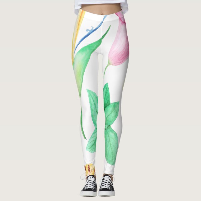 Tropical City Art Leggings (Front)