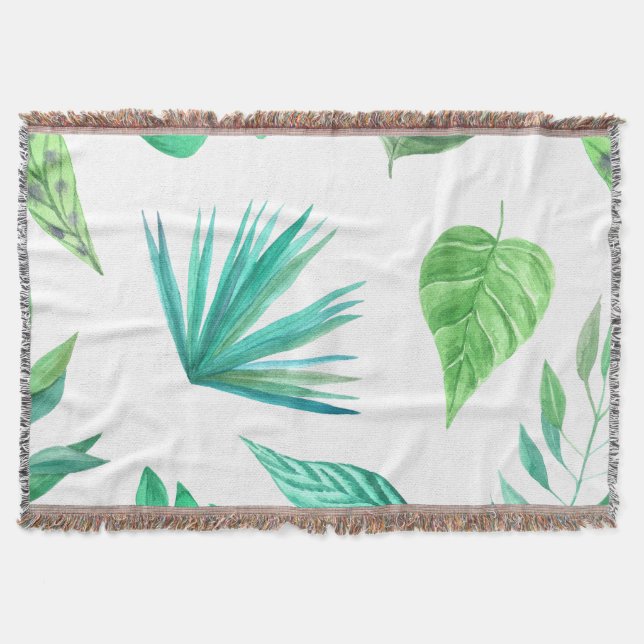 Tropical Clip Art Throw Blanket (Front)