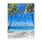 Tropical Coastal Beach Christmas Holiday Card 