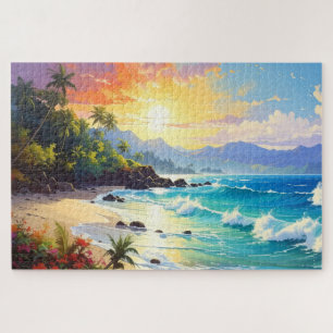 tropical coastal landscape art jigsaw puzzle