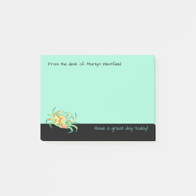 Tropical Coastal Positive Message Post-it Notes (Front)