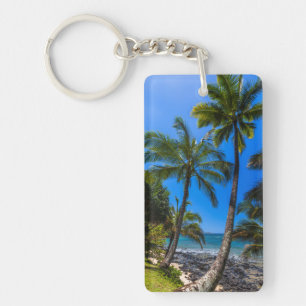 Tropical coastline 2 key ring